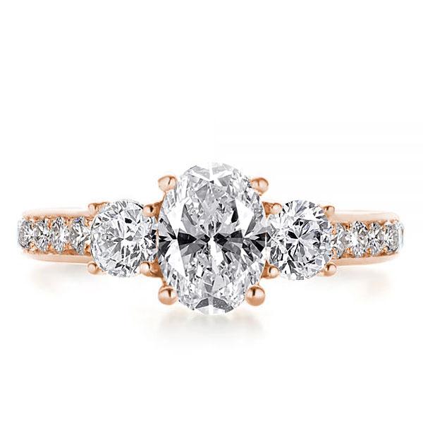 

Italo Rose Gold Oval Created White Sapphire Engagement Ring