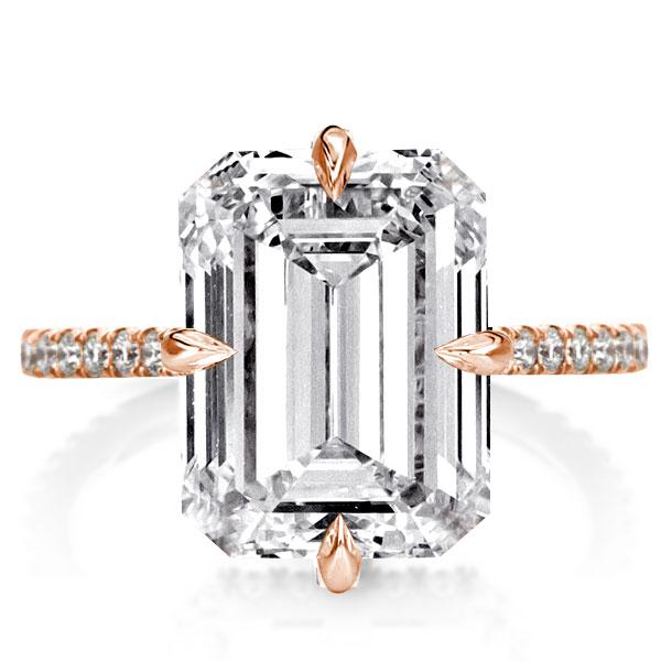 

Rose Gold Emerald Engagement Ring(6.15 CT. TW.), White