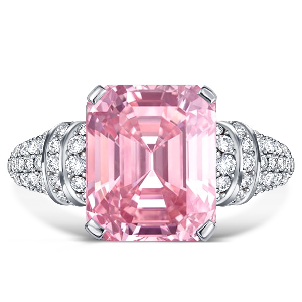 Italo Rose Gold Cushion Cut Pink Sapphire Engagement Ring