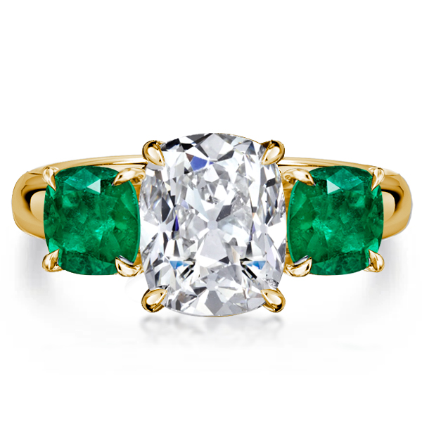 

Italo Gloden Cushion Cut Engagement Rings Emerald Ring, White