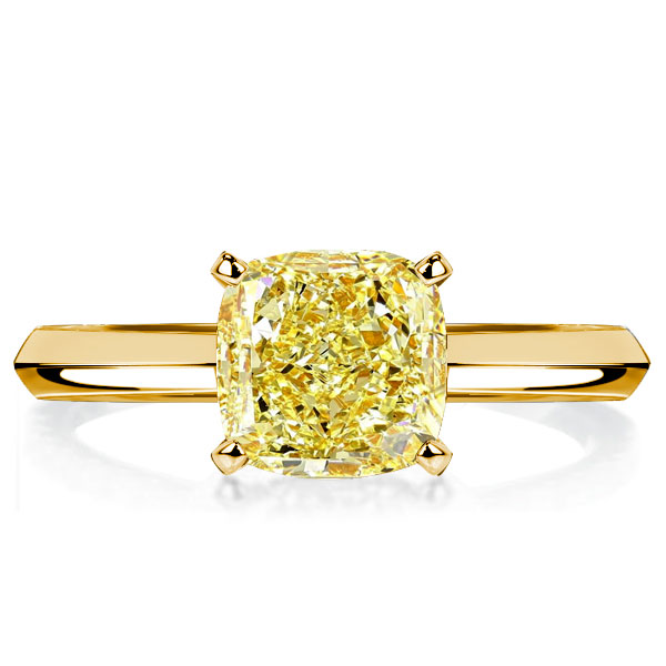 

Italo Gloden Yellow Topaz Cushion Cut Engagement Rings Solitaire, White