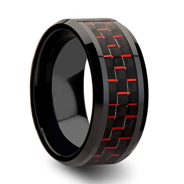 

Italo Ceramic Carbon Fibre Titanium Steel Men's Wedding Band, White