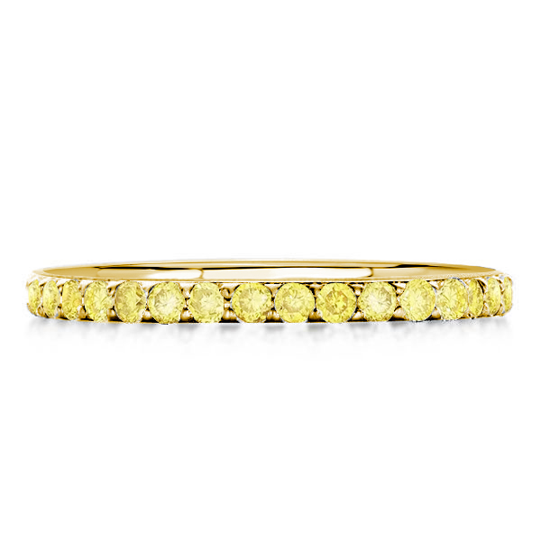 

Italo Golden Yellow Topaz Eternity Wedding Band, White