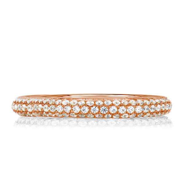 

Italo Rose Gold Micro Pave White Sapphire Classic Band