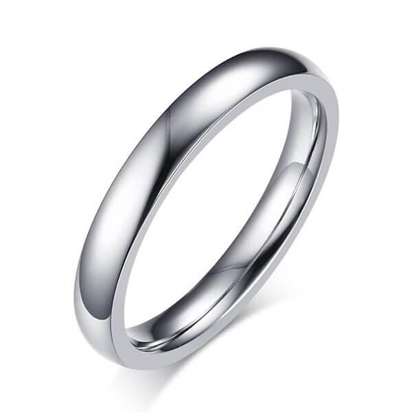 

Italo Simple Glaze Titanium Steel Men's Wedding Band, White