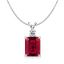 Emerald Ruby Pendant Necklace