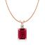 Emerald Ruby Pendant Necklace