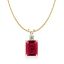 Emerald Ruby Pendant Necklace