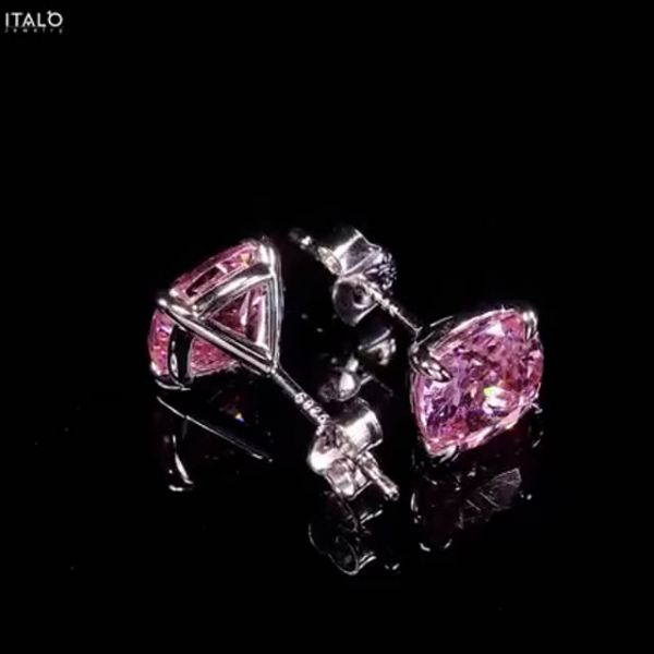 Italo Rose Gold Cushion Cut Pink Sapphire Engagement Ring