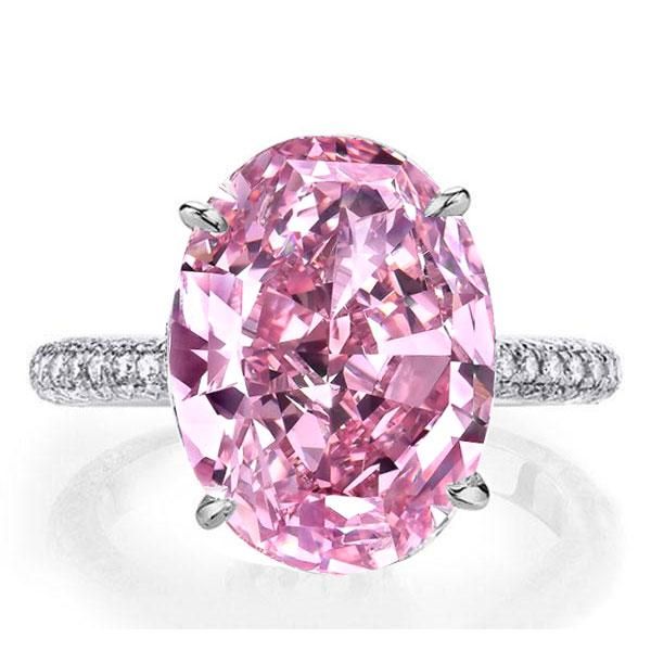 Italo Pink Ring Oval Cut Engagement Ring Affordable
