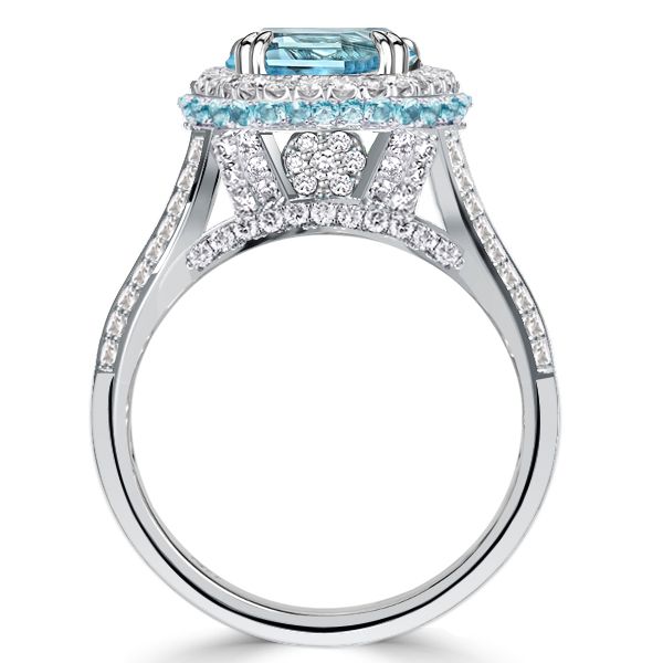 Vintage Aquamarine Engagement Ring