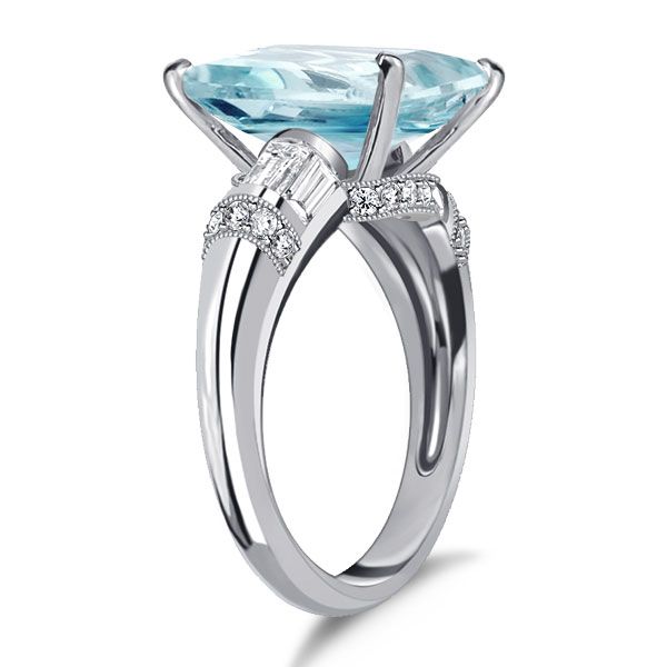 Vintage Aquamarine Engagement Rings