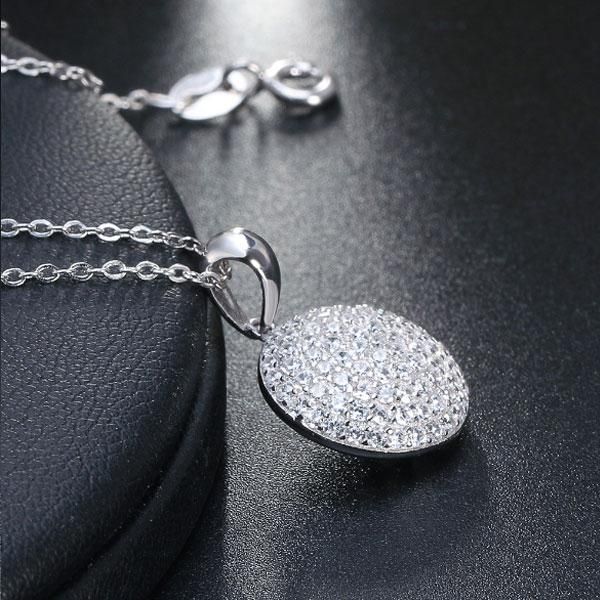 Micro-pave Necklace,Necklace For Women,Pendant Necklace,White Sapphire Necklace
