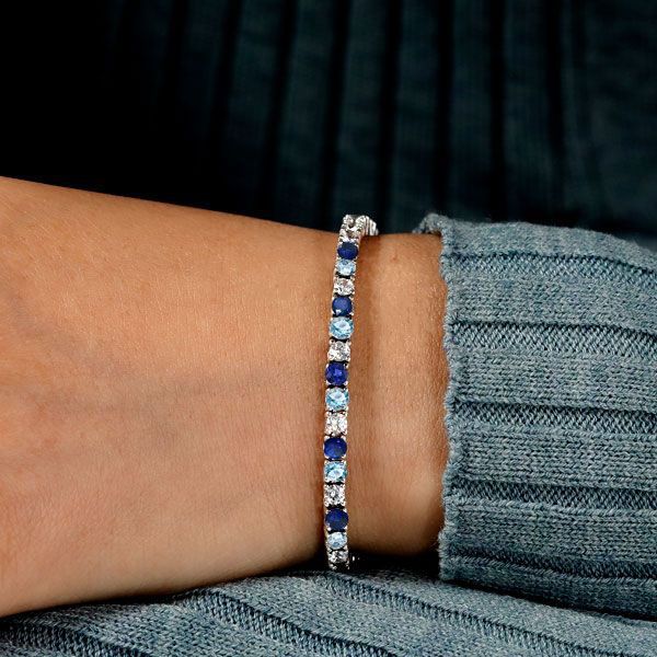 Blue Sapphire Tennis Bracelet