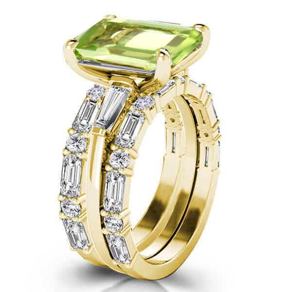 Peridot Wedding Ring Set: A Unique Symbol of Everlasting Love ...