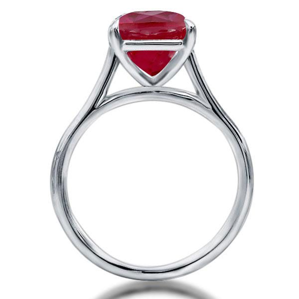 Ruby Solitaire Engagement Rings