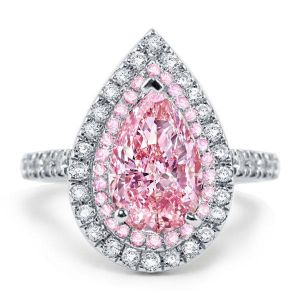 Pear Pink Sapphire Ring