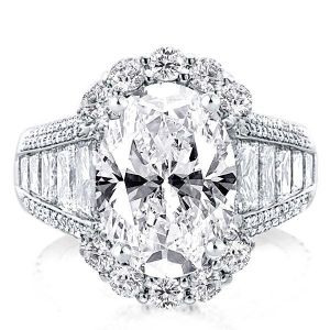 Halo Oval Engagement Ring