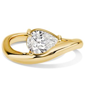 Italo Pear Cut Solitaire Ring Classic Jackie Ring