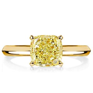 Italo Gloden Yellow Topaz Cushion Cut Engagement Rings Solitaire