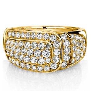 Italo Micro Pave Vintage Engagement Ring Cocktail Ring For Women