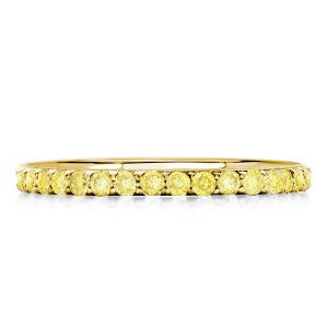 Italo Golden Yellow Topaz Eternity Wedding Band