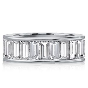 Italo Channel Setting Baguette Cut Eternity Wedding Band