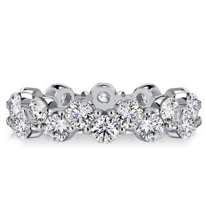 Italo Staggered Round Cut Eternity Band For Women