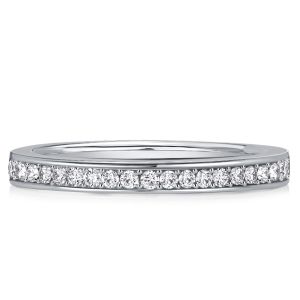 Italo Channel Setting Round Cut Half Eternity Band