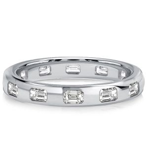 Italo Flush-Setting Eternity Emerald Cut Band For Women