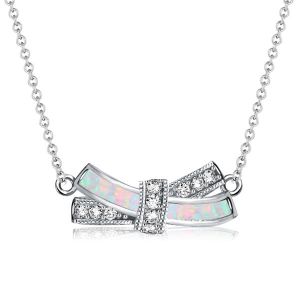 Italo Knot Short Necklace Opal Jewelry For Women