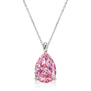 Italo Classic Pink Pendant Necklace Pink Sapphire Necklace