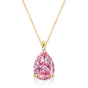 Italo Classic Pink Pendant Necklace Pink Sapphire Necklace