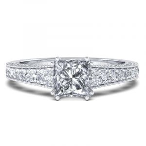 Cushion Cut Solitaire Engagement Rings