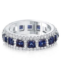 Asscher Wedding Band