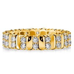 Italo Double Row Eternity Band For Women Anniversary Rings