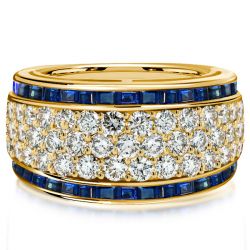 Italo Golden Micro Pave Wedding Band Anniversary Rings For Women