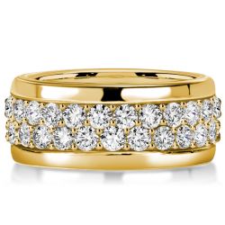 Italo Golden Micro Pave Eternity Wedding Band For Women