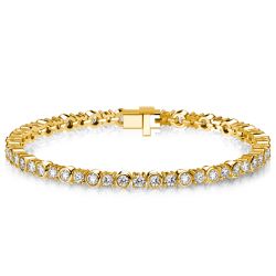 Italo Bezel-Set Round Cut Bracelet For Wedding