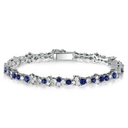 Italo Blue Sapphire Tennis Bracelets For Wedding