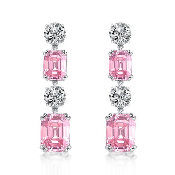 Elegant Pink Dangle Earrings: A Touch of Sophistication