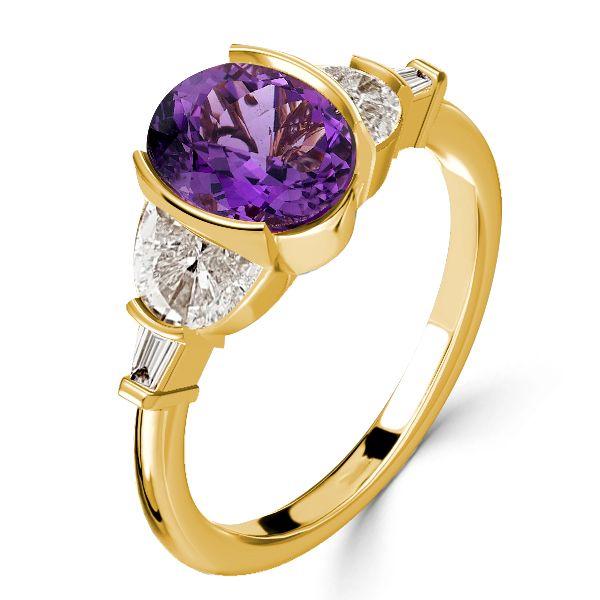 Discover the Radiance: Golden Amethyst Ring – A Symbol of Love and Royalty