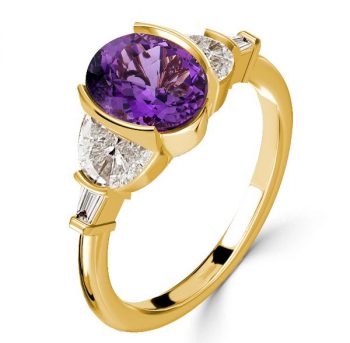 Discover the Radiance: Golden Amethyst Ring – A Symbol of Love and Royalty