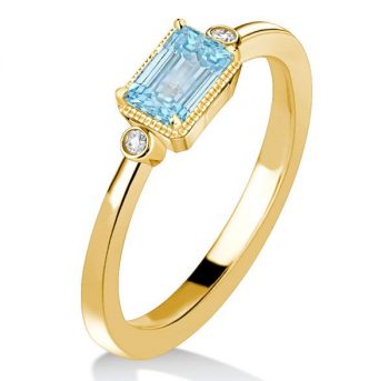 Bezel Aquamarine Ring: The Perfect Choice for Engagement Rings